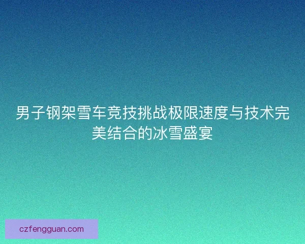 男子钢架雪车竞技挑战极限速度与技术完美结合的冰雪盛宴