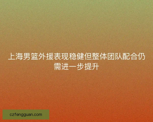 上海男篮外援表现稳健但整体团队配合仍需进一步提升